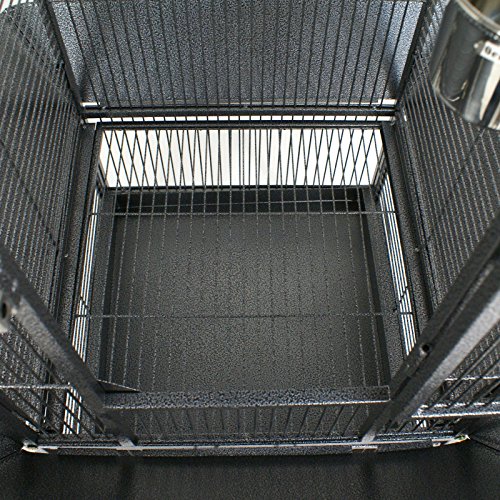 Large 61-inch Rolling Bird Cage - Black