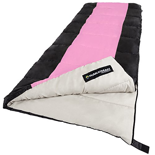 Pink 3-Season Lightweight Sleeping Bag for Women