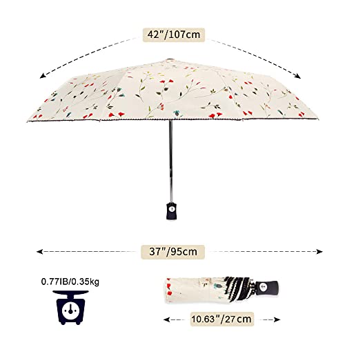 Compact UV Protection Travel Umbrella for Women