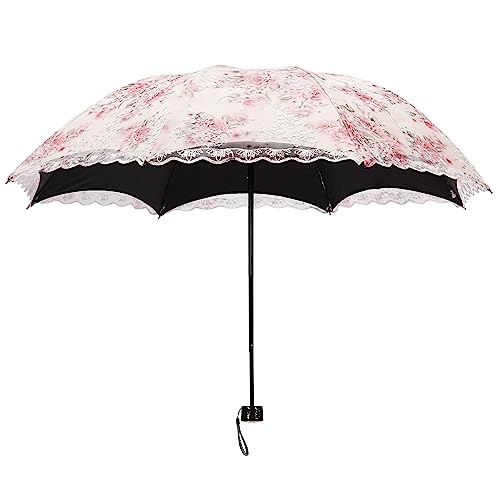 Vintage Floral UV Protection Folding Parasol Umbrella