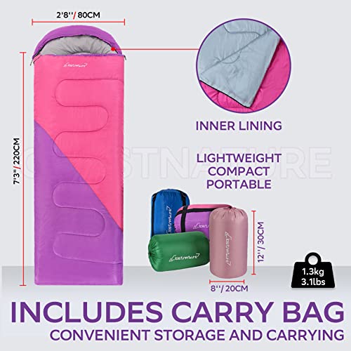 Clostnature Lightweight Sleeping Bag for Women & Kids