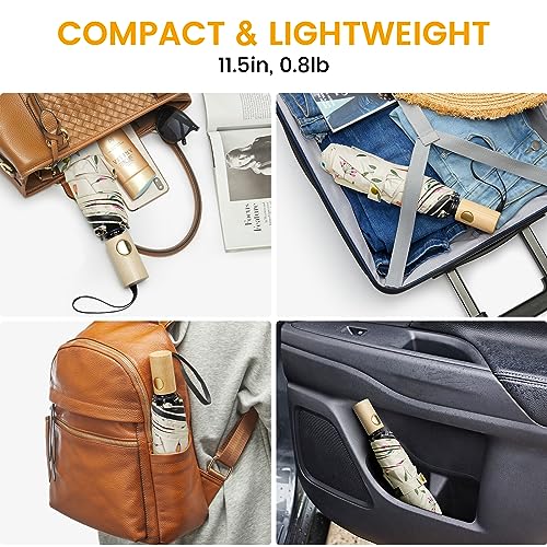 G4Free Lightweight UV Protection Travel Umbrella - Floral