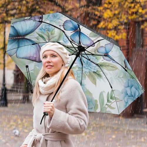 Women's Windproof Folding Umbrella - Sun & Rain