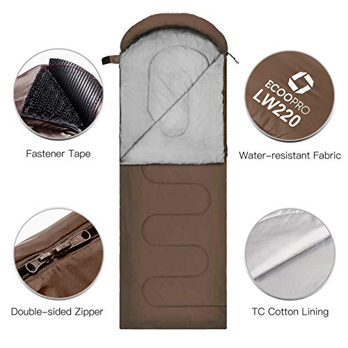 ECOOPRO Compact Waterproof Sleeping Bag for Women