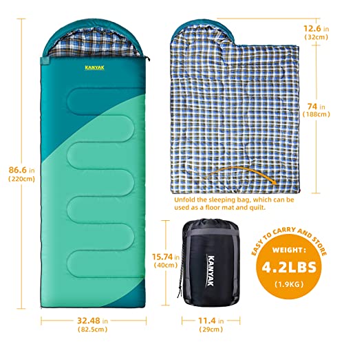 KANYAK Versatile Sleeping Bag for All Seasons