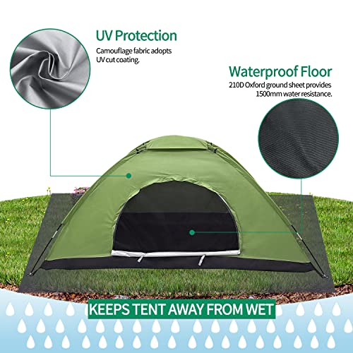 Sutekus Camouflage Backpacking Tent - Green