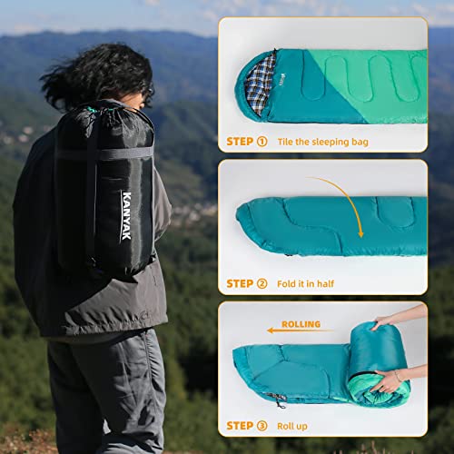 KANYAK Versatile Sleeping Bag for All Seasons