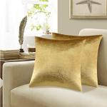 Gold Velvet Throw Pillow Covers - Set of 2