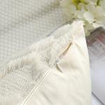 Plush 18x18 Beige Throw Pillow Covers (Set of 2)