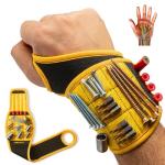 BINYATOOLS Magnetic Wristband with Super Strong Magnets Holds Screws, Nails, Drill Bit. Unique Wrist Support Design Cool Handy Gadget Gifts for Fathers, Boyfriends, Handyman, Electrician