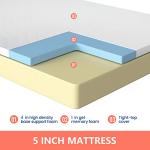 5-Inch Gel Memory Foam Mattress for Cooler Sleep