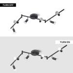 LED Track Lighting Kit Flexibly Rotatable Light Heads 4/6 Way Ceiling Spotlight