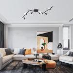 LED Track Lighting Kit Flexibly Rotatable Light Heads 4/6 Way Ceiling Spotlight