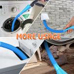Sealegend 2 Pieces Dryer Vent Cleaner Kit Dryer Lint Vacuum Attachment, Dryer Vent Cleaning Lint Remover 2 Hoses Tools for Home Improvement