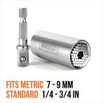 RAK Universal Socket Tool Stocking Stuffer Gifts for Men - Super Socket Gifts for Him - Adjustable Grip Socket Adapter Set for Husband, Mechanic, Handyman, Tools for Men - Christmas Gifts