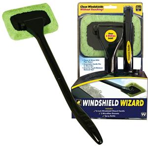 Windshield Wizard Cleaning Tool with Detachable Handle