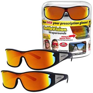 Polarized Wrap-Around Sunglasses for Prescription Glasses