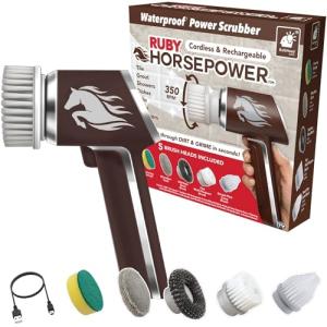 Electric Horsepower Scrubber with 5 Brush Heads