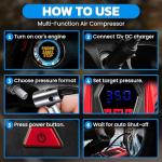 Bullseye 12V Tire Inflator with Auto Shut-Off