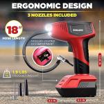 Compact Tire Inflator with Pressure Gauge, USB Rechargeable