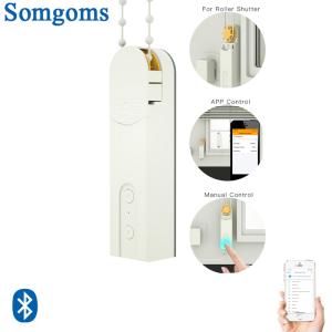 DIY Smart Motorized Chain Roller Blinds Shade Shutter Drive Motor Powered By Solar Panel and Charger Bluetooth Remote Control