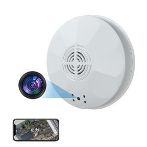 Spy Hidden Camera Smoke Detector 1080p HD WiFi Audio Remote  View Home Security
