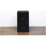 Black Metal 2 Drawer File Cabinet