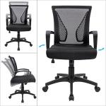 Mid-Back Swivel Desk Chair with Lumbar Support