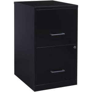 Black Metal 2 Drawer File Cabinet