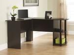 Ameriwood Home Dominic L Desk with Bookshelves, Espresso