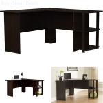 Ameriwood Home Dominic L Desk with Bookshelves, Espresso