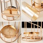 Gold Spiral Candle Holder Set for Home Decor