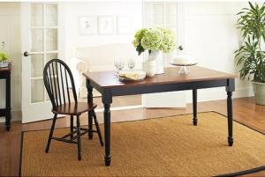 Autumn Lane Farmhouse Dining Table, Black/Oak