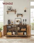 Adjustable Shelf Buffet Cabinet for Rustic Living Room