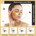 Adofect 31 Pairs Under Eye Patches -Reduce Eye Bags -24K Gold Eye Mask Collagen Under Eye Gel Pads for Puffiness and Dark Circle, Wrinkle, Revitalize and Refresh Your Skin