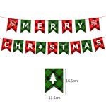 Merry Christmas Banners Decoration Santa Claus Snowman Paper Hanging Banner Red Green Xmax Pendant Christmas Decoration 2024
