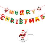 Merry Christmas Banners Decoration Santa Claus Snowman Paper Hanging Banner Red Green Xmax Pendant Christmas Decoration 2024