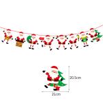 Merry Christmas Banners Decoration Santa Claus Snowman Paper Hanging Banner Red Green Xmax Pendant Christmas Decoration 2024