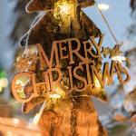 Wooden Merry Christmas Hanging Ornaments Letter Crafts Christmas Tree Decor for Home Xmas New Year 2023 Naviidad Decoration Gift