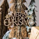 Wooden Merry Christmas Hanging Ornaments Letter Crafts Christmas Tree Decor for Home Xmas New Year 2023 Naviidad Decoration Gift