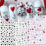 6PCS Cute 3D Valentine’s Day Nail Art Stickers