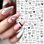 6PCS Cute 3D Valentine’s Day Nail Art Stickers