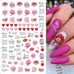 6PCS Cute 3D Valentine’s Day Nail Art Stickers