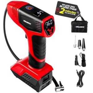 Compact Tire Inflator with Pressure Gauge, USB Rechargeable
