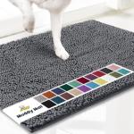Super Absorbent Microfiber Dog Door Mat - Grey 30"x19