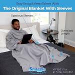 Snuggie Wearable Blanket with Sleeves - Light Grey