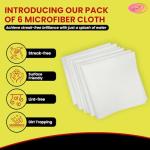 6-Pack Lint-Free Microfiber Cleaning Cloths