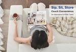 Silicone Couch Cup Holder for Large Drinks (Griege)