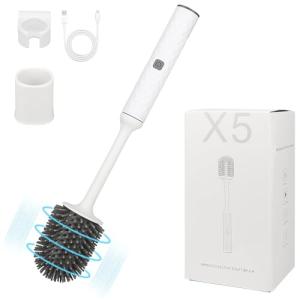 Electric Toilet Brush with Rechargeable Battery and Holder