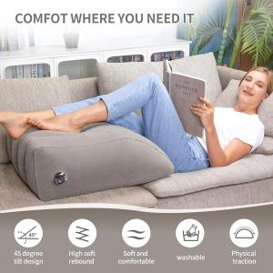 Inflatable Leg Pillow Ramp with Storage Bag